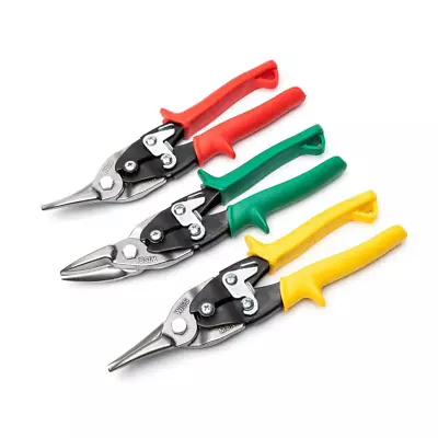Cutting Scissor Aviation Tin Snip Metal Sheet Shear Pliers Hand Tool 3 Piece Set • $58.92