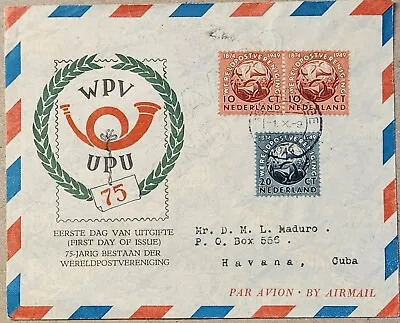 Netherland 1949 75th UPU  Anniversary Habana Cover • $15