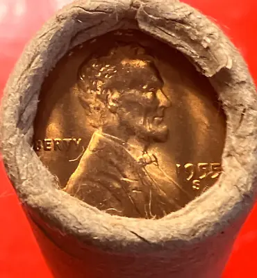 1955-s Obw Roll  In The San Francisco Wrap  50 Gem Bu++ Lincoln Wheat Pennies • $49.99
