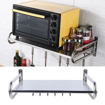 Heavy Duty Microwave Oven Stand Rack Holder Wall Mounted Shelf Kitchen Organizer • £17.67