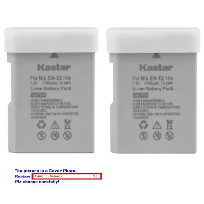 Kastar Replacement Battery For Nikon EN-EL14a MH-24a & Nikon D5200 DSLR Camera • $18.99