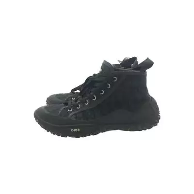 Christian Dior 41 BLK 3SH131ZJW Oblique Jacquard And Rubber High-Cut Sneakers • $427.90