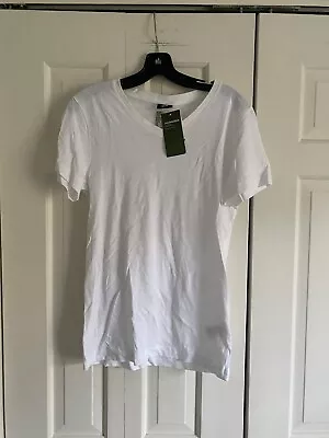NEW H&M White V Neck Tee T Shirt Men's XS • $4.99