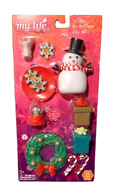 MY LIFE As Christmas HOLIDAY DECORATIONS Play Set 18” For AG American Dolls NEW • $34.99