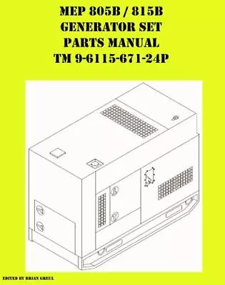 MEP 805B / 815B Generator Set Repair Parts Manual TM 9-6115-671-24P Like New... • $21.40