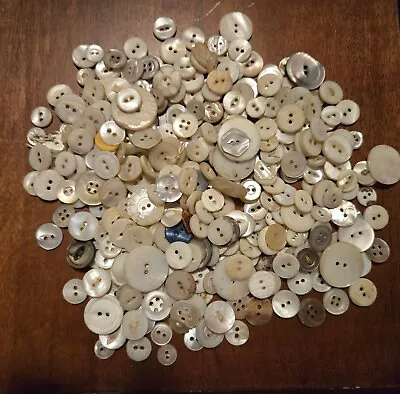 Mixed Lot Of Mostly Vintage & Antique Mother Of Pearl & Shell Buttons • $9.95