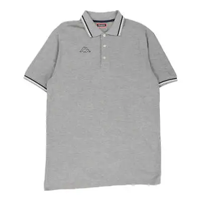 Vintage Kappa Polo Shirt - 2XL Grey Cotton • £9.69