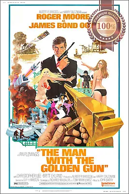 James Bond The Man With The Golden Gun 1974 Original Movie Print Premium Poster • $11.95