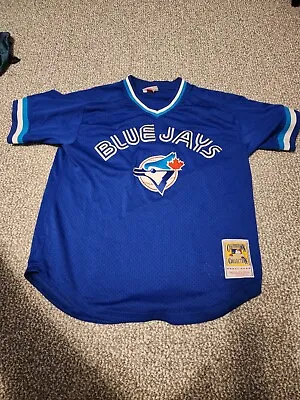 NICE! Authentic MLB Mitchell & And Ness Blue Jays Joe Carter Mesh Jersey Large   • $49.99