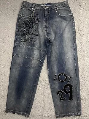 Vintage Lot 29 Jeans Mens 38x32 Blue Baggy Luxe 90s Y2K Looney Tunes  Wide Leg • $107