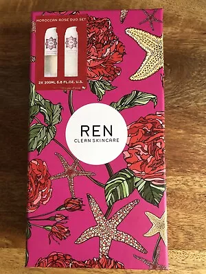 £25 • Buy REN Moroccan Rose Body Wash 200ml & Body Lotion 200ml Boxed Gift Set