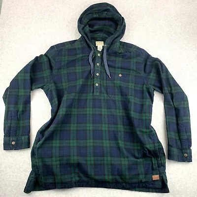 $29.99 • Buy L.L Bean Slightly Fitted Blue/Green Hooded Plaid Flannel Hood. Size XL Tall