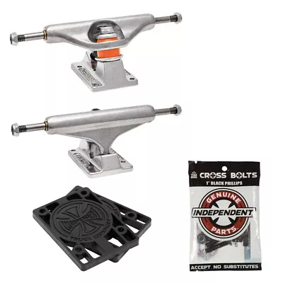 Independent Skateboard Trucks Stage 11 Silver 149 (8.5 ) + Indy Hardware Risers • $49.95