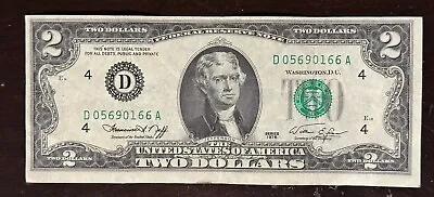 1976 $2 Dollar Bill Low Serial # With Double Digits VERY RARE • $998.95