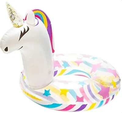 Inflatable Unicorn Pool Float Inflation Swimming Ring For Kids/Adults 90cm • £7.99