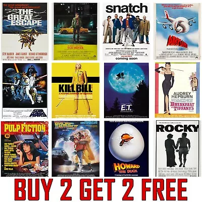 £5.99 • Buy Classic Movie Film Posters Poster Prints Wall Art A4 A3