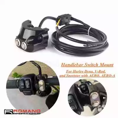 $42.43 • Buy Black Motorcycle Air Suspension 1  Handlebar Control Kit For Harley Dyna V-Rod