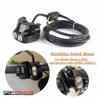 Black Motorcycle Air Suspension 1  Handlebar Control Kit For Harley Dyna V-Rod • $43.18