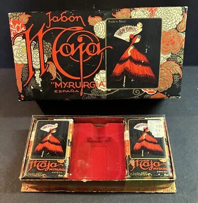 2 Vintage Boxes Jabón Maja By Myrurgia España 4 Soap Bars - 2 Large 2 Small • $25