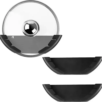 Pan Lid Holder Saucepan Pot Lid Storage Wall-Mounted Kitchen Rack Universal • £5.18