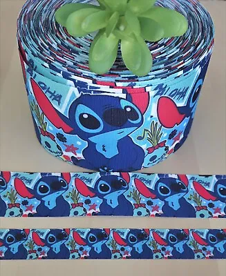 7/8 1.5 & 3  (1 YD) Lilo And Stitch Grosgrain Ribbon Stitch Character Disney • $2.55