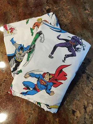 2pc PB Kids Justice League Twin Flat & Fitted Organic Cotton Sheet Set • $39.99