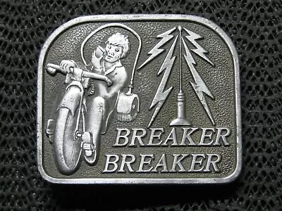 Breaker Breaker Cb Radio Motorcycle Tower Belt Buckle! Vintage! Rare! 1976! Usa! • $34.99