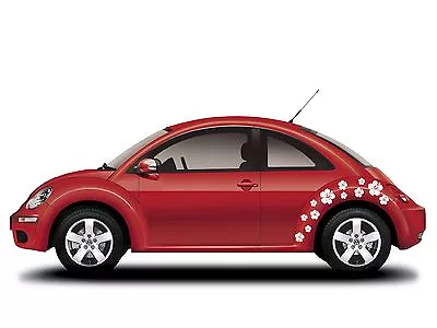 £2.99 • Buy Hawaiian Flower Hibiscus 24 Pack Car Mirror Wall Surf Art Sticker Decal Vinyl  