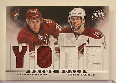 2012-13 Panini Prime Prime Duals #34 Keith Yandle/Michael Stone #148/200 • $4.75