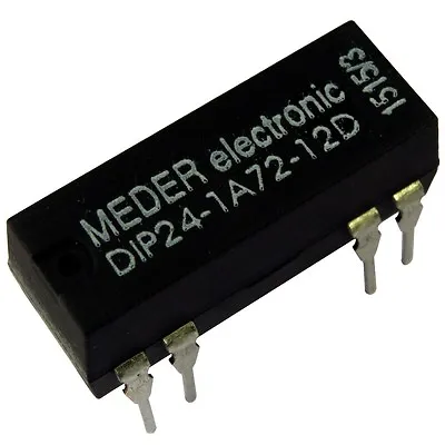 Meder DIP24-1A72-12D Relay 24V 1xEIN 2000 Ohm DIP Reed Relay With Diode 047153 • $2.97