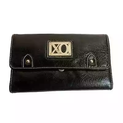 XOXO Black Vinyl Wallet With Card Slots Organizer • $8.98