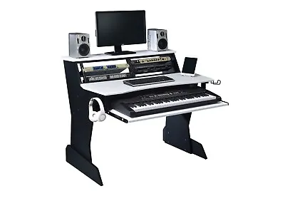 Musiea BE200 Series Music Studio Desk Workstation With 2 X 4U Rack (White) • $299.90