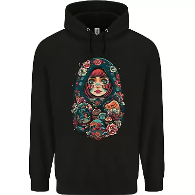 Matryoshka Doll Russian Girl Fantasy Mens 80% Cotton Hoodie • $25.25