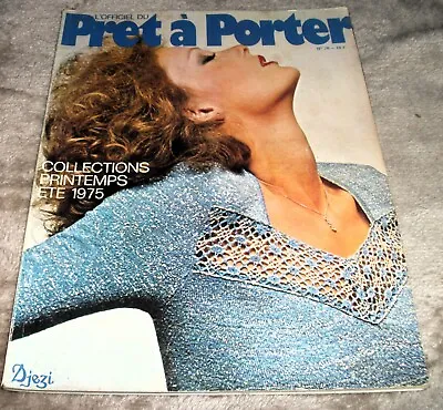 L'OFFICIEL Du PRET A PORTER 1975 Magazine FRENCH 1970s Designer Fashion France • $24.89