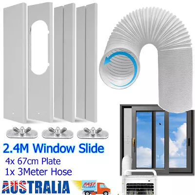 2.4M Sliding Door Window Slide Kit For Portable Air Conditioner With Hose Plate • $40.76