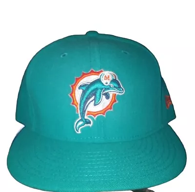 Vintage Miami Dolphins NFL Football Fitted Cap Size 7 5/8 • $14.99