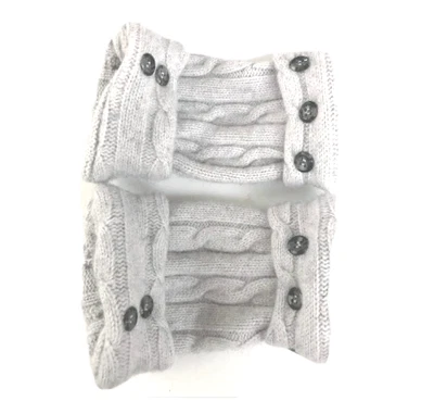 $26.49 • Buy Fingerless Gloves Light Gray 100% Cashmere S M L One Size Mitt Arm Warmers Cuffs