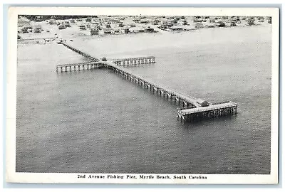 C1920 2nd Avenue Fishing Pier Exterior Myrtle Beach South Carolina SC Postcard • $29.95