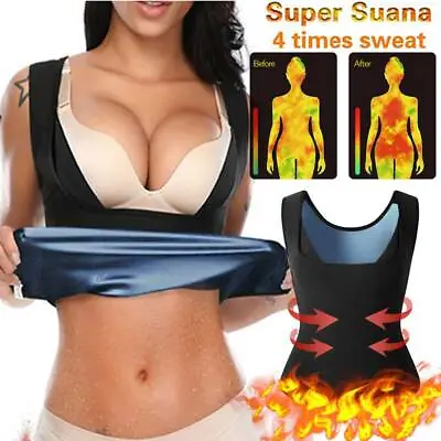 $12.99 • Buy Men Women Hot Sauna Sweat Vest Shaper Sport Vest Tank Top Weight Loss Shapewear