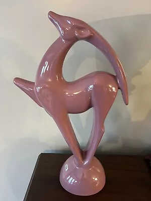 Pottery Royal Haeger Mauve Gazelle/ Antelope Statue MCM Art Deco 21.5” Tall • $82