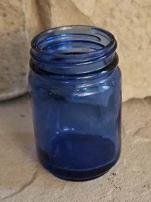 Vintage VICKS VAPORUB Cobalt Blue Glass Bottle Jar. Excellent Condition. • $4.99