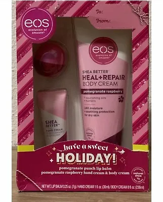 🔥 EOS Pomegranate Lip Balm Hand Cream & Body Cream - 3pc Set • $17.99