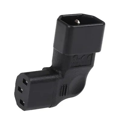 90 Degree Left Angle IEC Adapter Plug IEC 320 C14 To C13 LCD Tv Wall Moun Sq-wq • £6.37