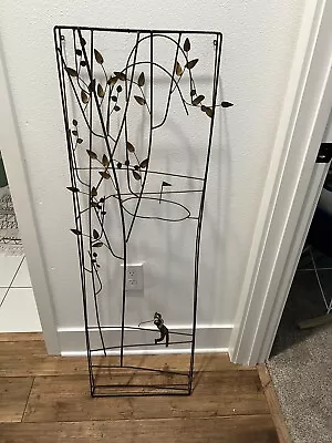 Mid Century 48  Metal Wall Art Signed C Jere Sculpture Golfer W/ Tree • $575