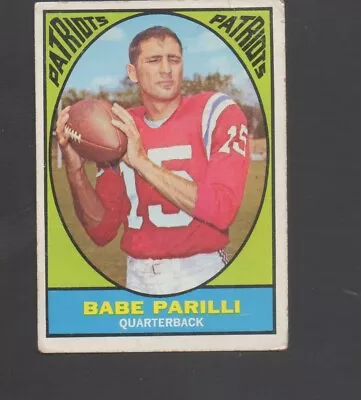 1967 Topps Football Card #2 Babe Parilli-Boston Patriots Poor Card • $4