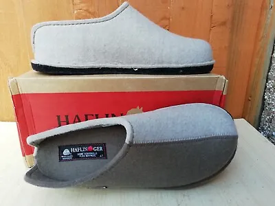 Haflinger Uk8 Eu41 Flair Smily-duo Taupe 100%wool Slidder Slippers Unisex Adult • £49.99