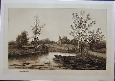 £162.22 • Buy Rock Fork Creek 1891 Chine Colle  Engraving By Dudensing N.y. Lg Signed  G.drake