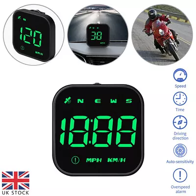 Car Digital GPS HUD Universal Speedometer Head Up Display OverSpeed Alarm UK • £19.99