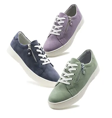 Womens Ladies Casual Flat Lace Up Fashion Trainers Side Zip Up Sneaker Shoes • £24.99