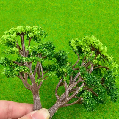 Miniature Ancient Trees HO/OO Scale Garden Green Mix Plant Railway Scenery Model • $5.39